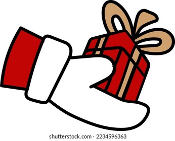 Diseño de vectores de clavija de mano y regalo
