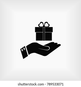 Hand and gifts vector, Vector EPS 10 illustration style