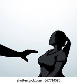 hand and girl 
