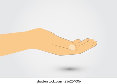 Hand give flat design.