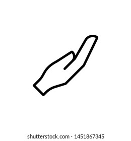 Hand give gesture outline icon. Element of hand gesture illustration icon. signs, symbols can be used for web, logo, mobile app, UI, UX