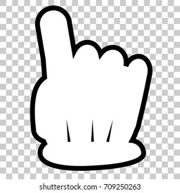 Hand - Give a Vote or Push Something, at Transparent Effect Background