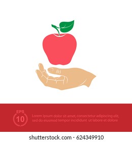 A hand giving apple