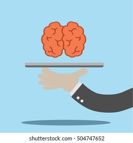 Hand giving a brain. Brain Logo silhouette design vector template. Think idea concept. Brainstorm power thinking brain Logotype icon Logo. Brain. Brain. Brain. Brain. Brain. Brain. Brain. Brain. 