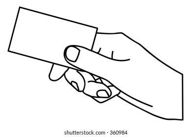 Hand Giving Business Card Stock Vector (Royalty Free) 360984 | Shutterstock