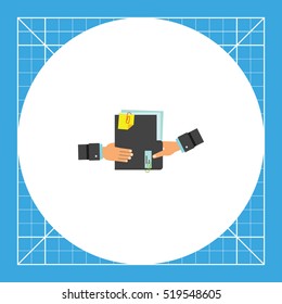 Hand Giving Folder with Documents Icon