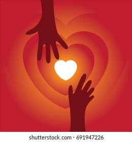 Hand Giving Heart