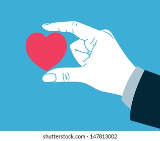 hand giving heart symbol