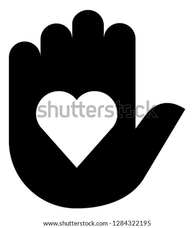 Hand Giving Heart Vector Icon