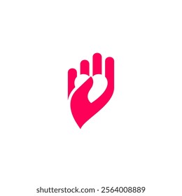 hand Giving Love Logo, Giving Heart, Heart and Hand logo, Health Care logo, People Care Logo Design, symbol. vector