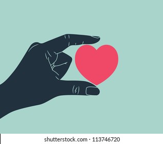 hand giving love symbol