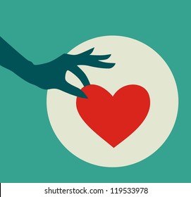 hand giving love symbol