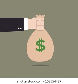 Hand giving money 
