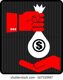 Hand giving money 