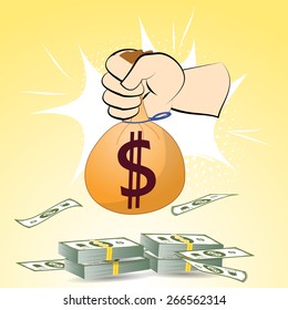 Hand giving money 