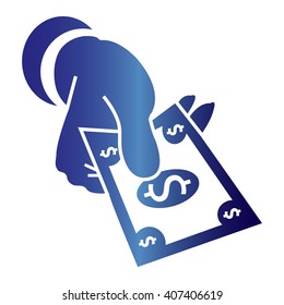 hand giving money