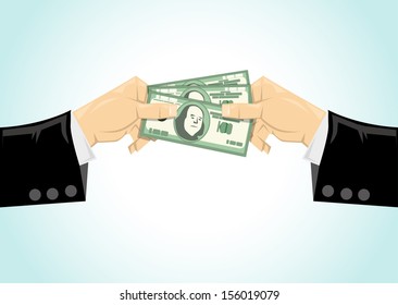 Hand Giving Money Other Hand Stock Vector (Royalty Free) 156019079 ...