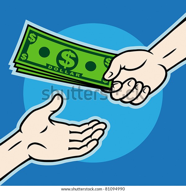 Hand Giving Money Other Hand Eps Stock Vector (Royalty Free) 81094990