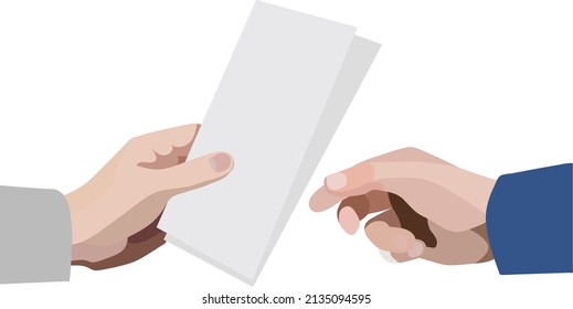 hand giving and receiving vector illustration