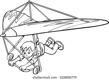 hand gliding illustration