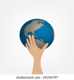 hand globe