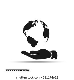 hand ,globe