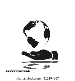 hand ,globe