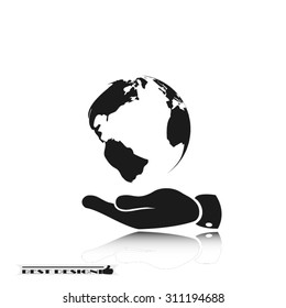 hand ,globe