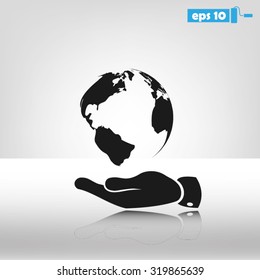 hand ,globe