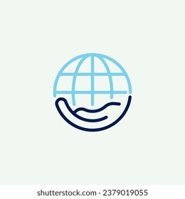 Plantilla vectorial de la ilustración de diseño del logotipo del globo de mano