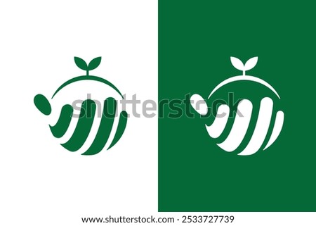 Hand Globe Nature Logo Vector Image