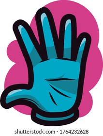 mano con un guante animado