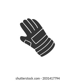 Hand Glove Astronaut Icon Silhouette Illustration. Hand Protection Vector Graphic Pictogram Symbol Clip Art. Doodle Sketch Black Sign.