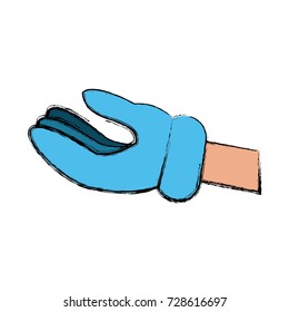 Hand glove cartoon