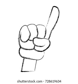 Hand glove cartoon
