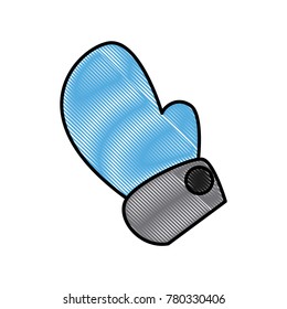 Hand with glove cartoon