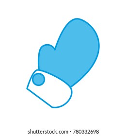 Hand with glove cartoon