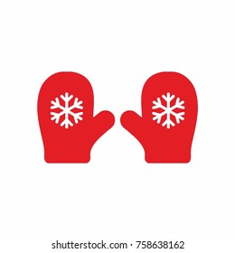 Hand Glove, Christmas icon vector