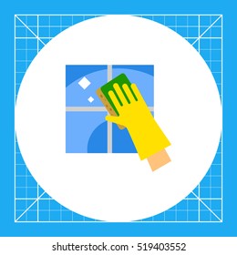 Hand in Glove Cleaning Tile Icon