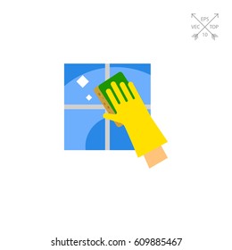 Hand in Glove Cleaning Tile Icon