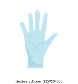 Hand glove icon flat vector. Medical latex. Surgical clean isolated