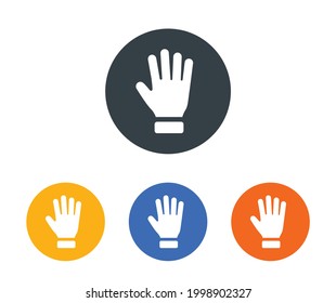 Hand glove icon on button design. Protective clothing concept