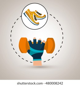 hand glove sport gym