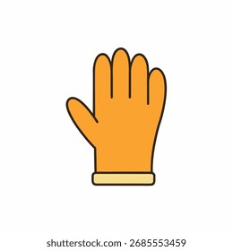Guante de mano de Vector de diseño plano