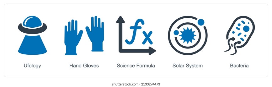 Hand Gloves And Bacteria Icon Concept