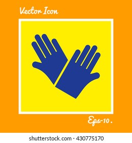 Hand Gloves Icon. Eps-10.