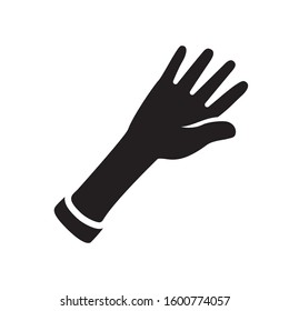 hand gloves icon, hand, glyph style