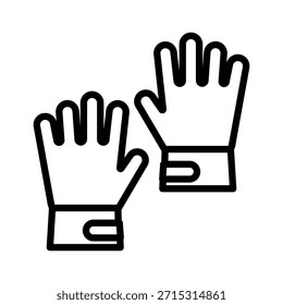 Icono de guantes de mano, Vector de línea