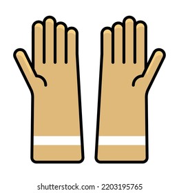 Icono de guantes de mano conjunto plantilla de diseño ilustración vectorial