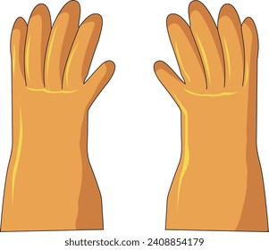 Guantes de mano aislados en fondo blanco